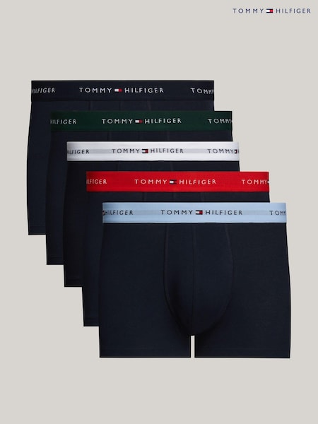 Tommy Hilfiger Blue Trunks 5 Pack (N27968) | £60