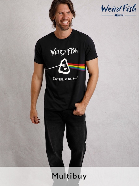 Weird Fish Black Carp Side Artist 100% Cotton T-Shirt (N28021) | £25