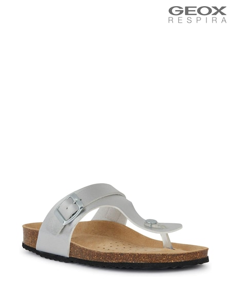 Geox Silver D Brionia Sandals (N28029) | £70