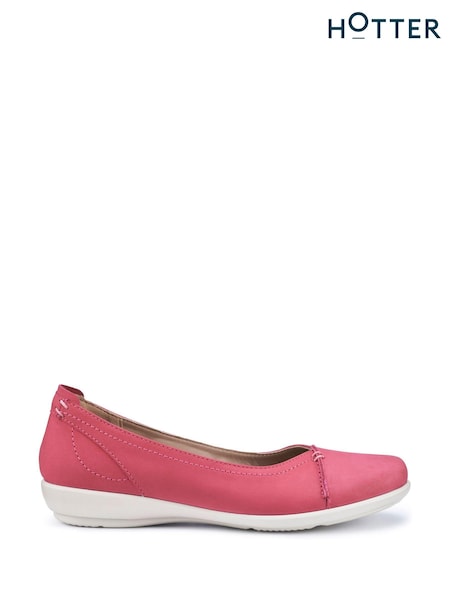Hotter Pink Standard Fit Robyn II Slip-On Leather Shoes (N28469) | £69