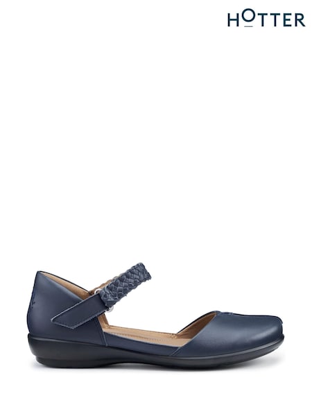 Hotter Blue Wide Fit Lake Touch Fastening Shoes (N28506) | £69
