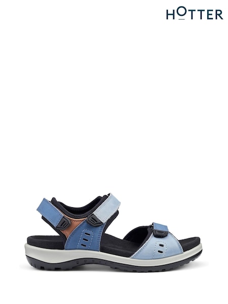 Hotter Blue Walk II Touch Fastening Wide Fit Sandals (N28543) | £99