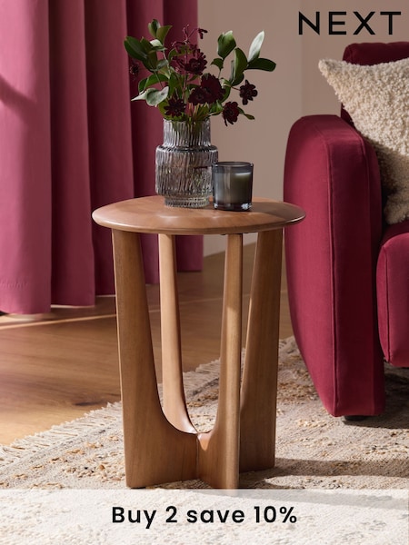 Dark Arc Solid Mango Wood Side Table (N29368) | £199
