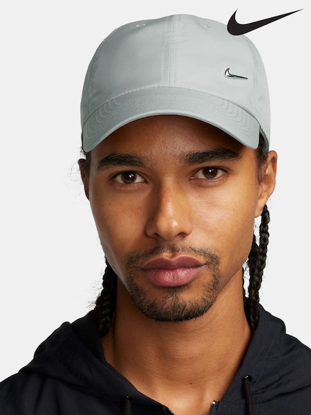 Nike Grey Dri-FIT Club Unstructured Metal Swoosh Cap (N30194) | £23