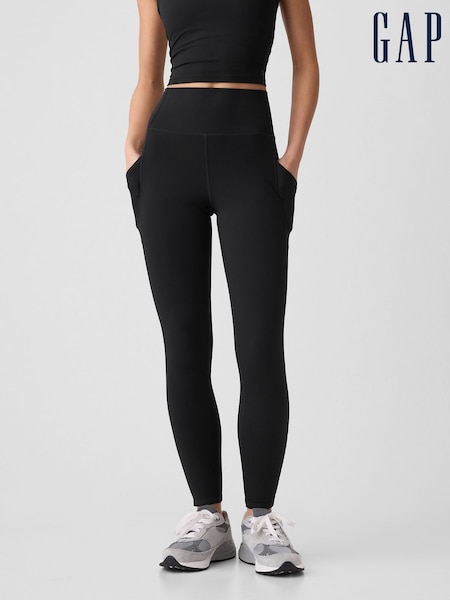 Gap Black Full Length High Waisted Studio Leggings (N30502) | £40