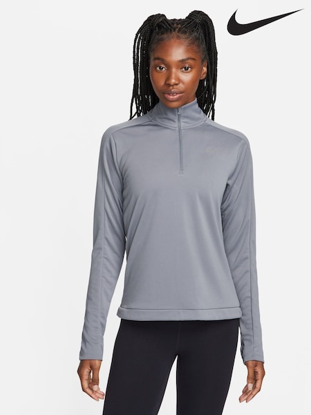 Nike Grey Dri-FIT Pacer Half Zip Running Top (N31616) | £40