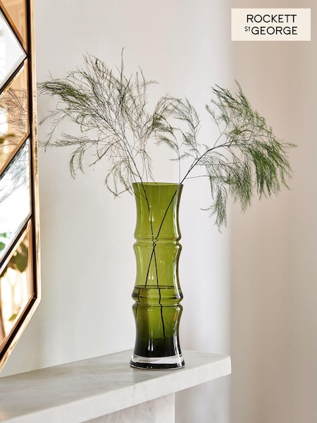 Rockett St George Green Medium Bamboo Vase (N31785) | £22