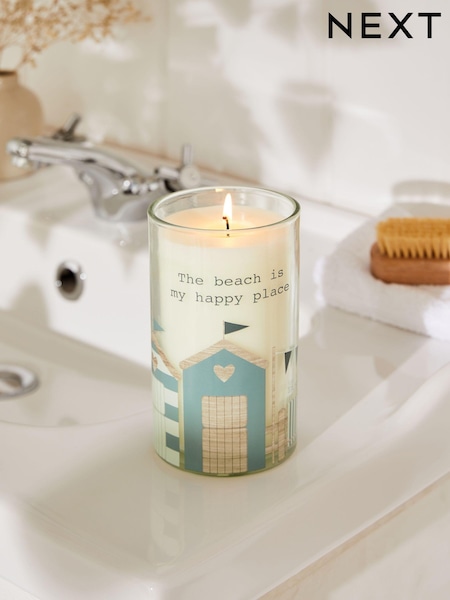 Blue Sea Salt and Citrus Pillar Scented Candle (N32345) | £10
