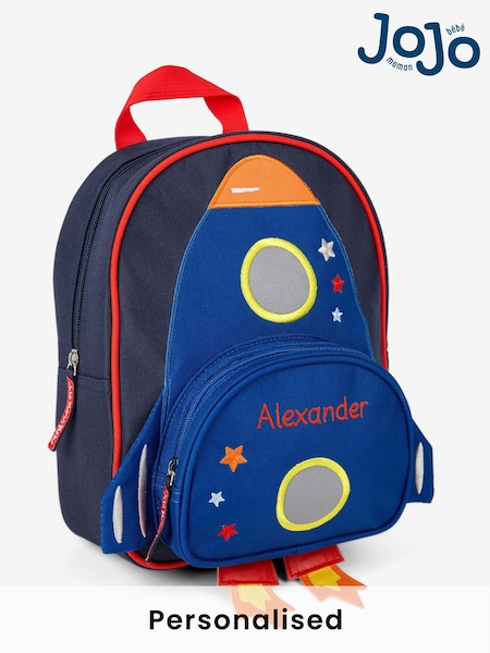 JoJo Maman Bébé Personalised Space Rocket Backpack (N32483) | £28