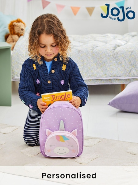JoJo Maman Bébé Personalised Unicorn Backpack (N32484) | £28