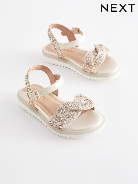 Ivory Cream Glitter Occasion Sandals (N32960) | £17 - £23