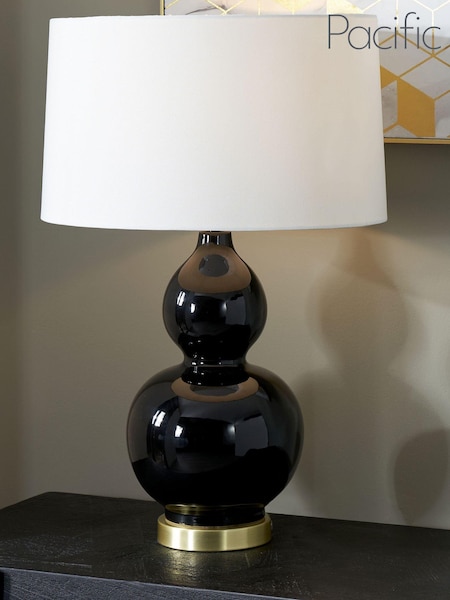 Pacific Black Gatsby Ceramic Table Lamp (N33059) | £130