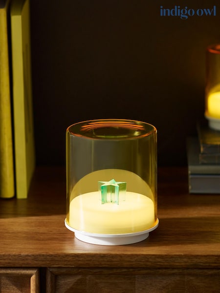 Indigo Owl Yellow Gem Wireless Table Lamp (N33643) | £59
