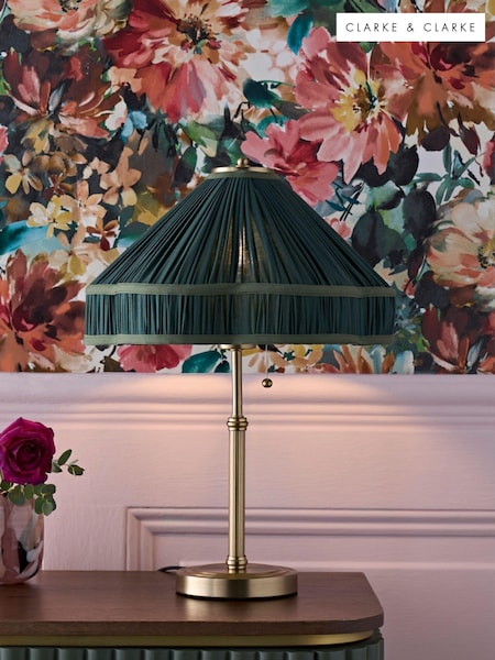 Clarke and Clarke Green Piera Table Lamp (N33644) | £75