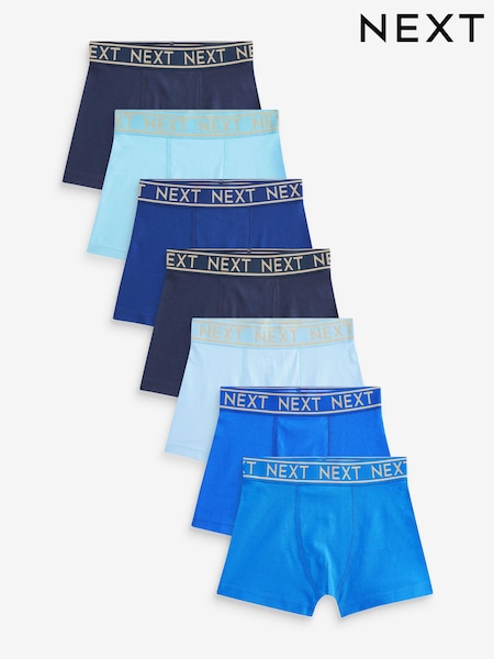 Cobalt Blue Trunks 7 Pack (2-16yrs) (N33991) | £19 - £24