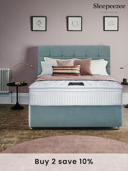 Sleepeezee Green Cooluxe 2000 Mattress and 2 Drawer Divan Base Set (N34348) | £685 - £1,080