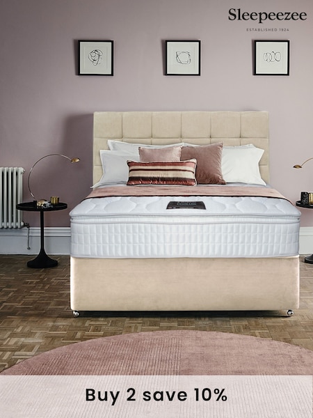 Sleepeezee Natural Cooluxe 2000 Mattress and 2 Drawer Divan Base Set (N34356) | £765 - £1,165