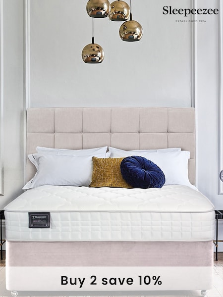 Sleepeezee Cream Memory Ultra 2500 Mattress and 2 Drawer Divan Base Set (N34361) | £725 - £1,080