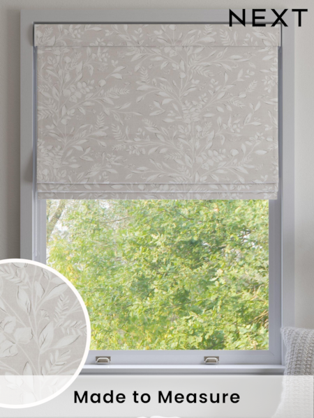 Natural Country Floral Made to Measure Roman 100% Cotton Blind (N34847) | £52