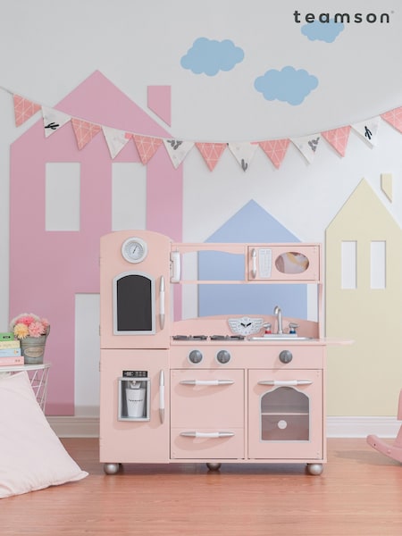 Teamson Home Pink Westchester Interactive Wooden Play Kitchen (N34864) | £160