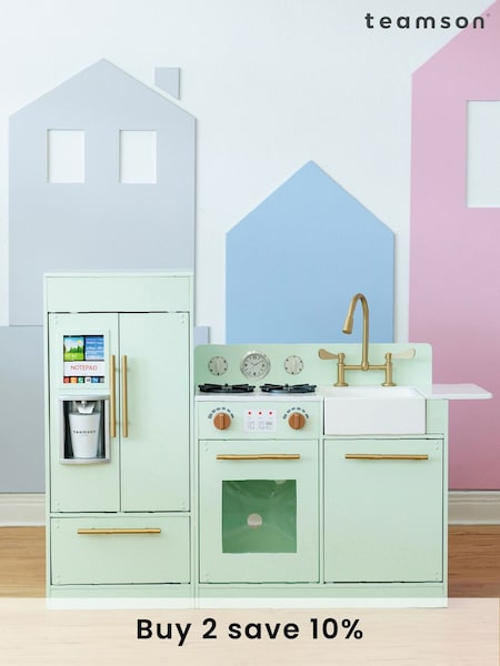 Teamson Home Green Charlotte Interactive Wooden Play Kitchen Set (N34913) | £150