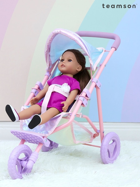 Teamson Home Purple Kids Magical Dolls Foldable Pushchair with Storage (N34915) | £40