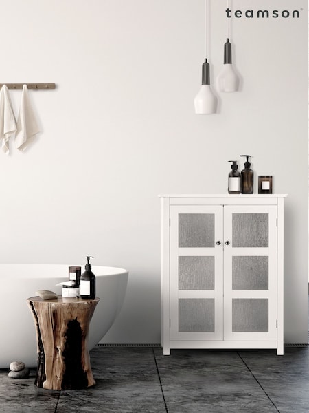Teamson Home White Connor Wooden Bathroom Storage Floor Cabinet Unit (N34919) | £140