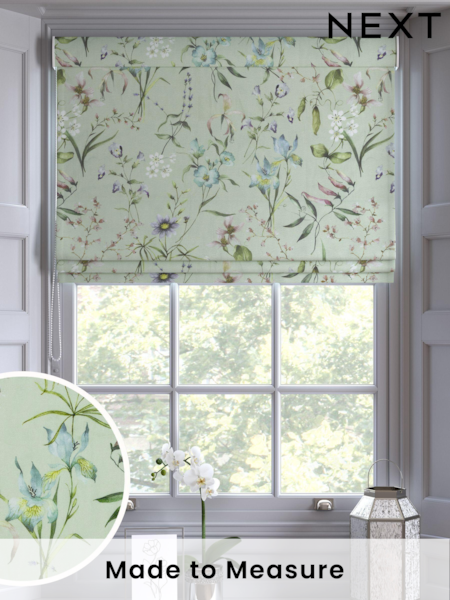 Sage Green Regency Made to Measure Roman 100% Cotton Blind (N35113) | £52