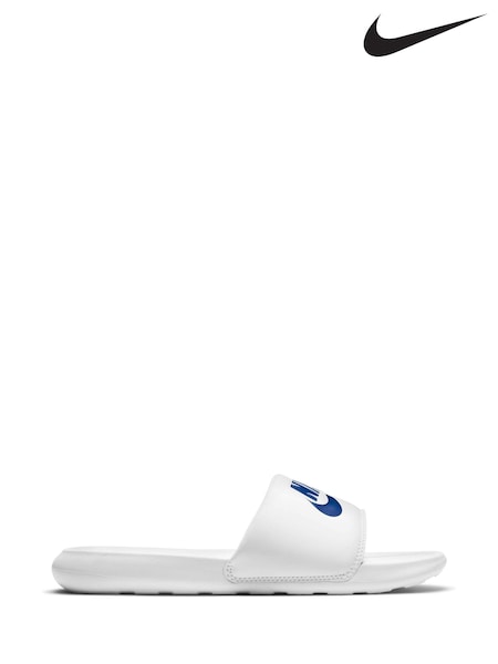 Nike White/Blue Victori One Sliders (N35199) | £30