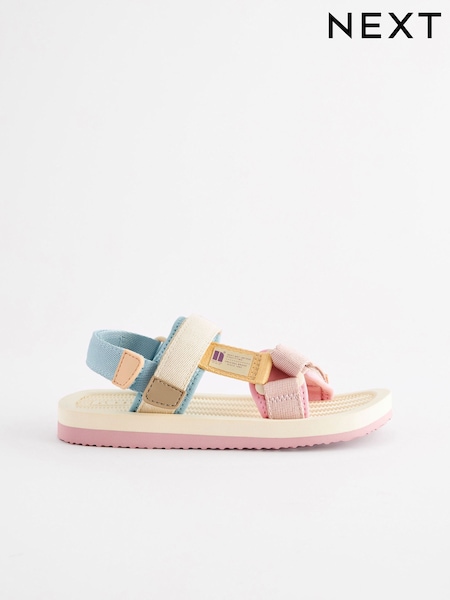 Neutral Pastel Mix Trekker Sandals (N35264) | £15 - £18