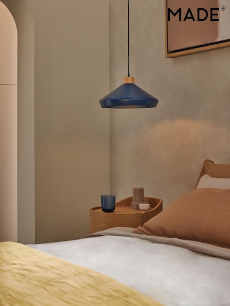 MADE.COM Navy Albert Pendant Ceiling Light (N36375) | £69