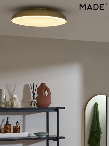 MADE.COM Brass Nura Flush Bathroom Light (N36387) | £149