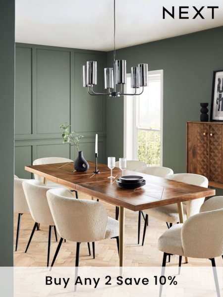 Dark Mango Wood Lloyd 6 to 10 Seater Extendable Dining Table (N36502) | £999