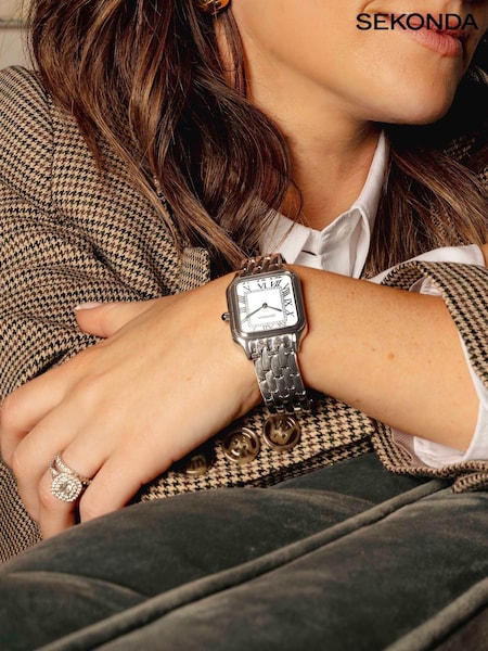 Sekonda Womens Monica 30mm Analogue Silver Tone Watch With Case And Alloy Bracelet With White Dial (N36503) | £60