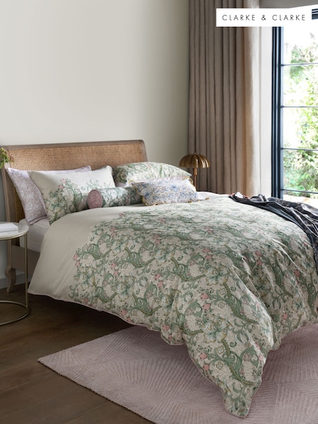 Clarke & Clarke Multi William Morris Golden Lily 200 Thread Count Duvet Cover and Pillowcase Set (N36516) | £40 - £75