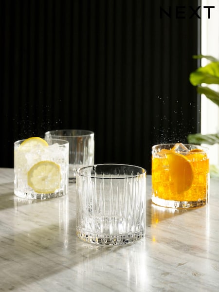 Clear Collins Set of 4 Short Tumbler Glasses (N36625) | £25