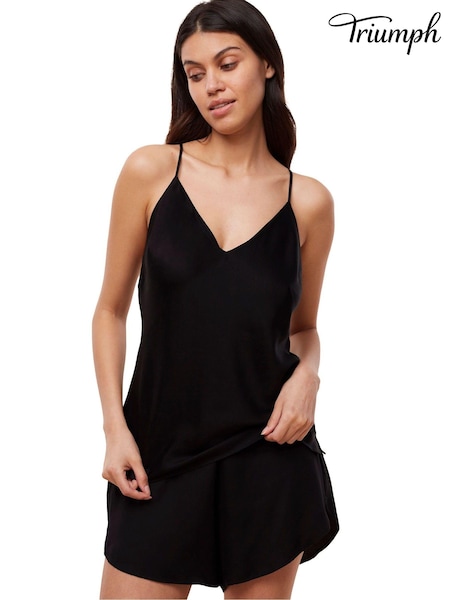 Triumph Silky Sensuality Vest & Shorts Black Pyjamas Set (N37478) | £60