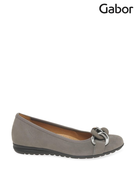 Gabor Wide Fit Sabia Suede Ballerina Shoes (N38036) | £95