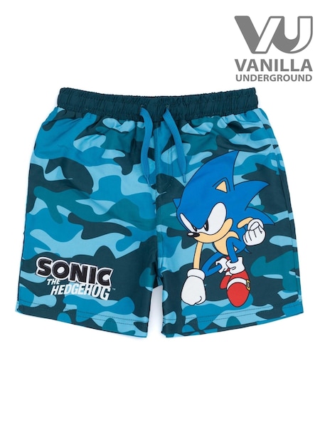 Vanilla Underground Blue Boys Sonic The Hedgehog Licencing Swim Shorts (N38140) | £16