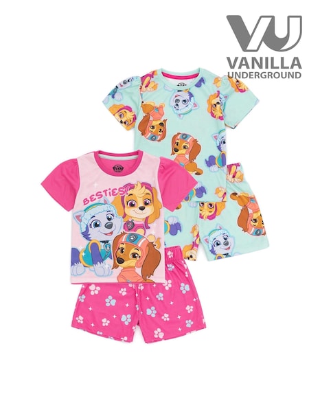 Vanilla Underground Pink Girls Paw Patrol Pyjamas 2 Pack (N38161) | £25