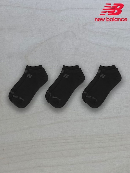 New Balance Black Multipack No Show Trainer Liner Socks (N38434) | £10