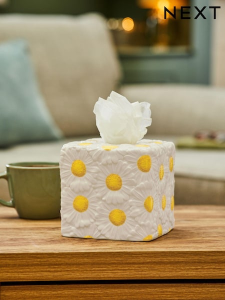 Yellow Daisy Tissue Box (N38563) | £18
