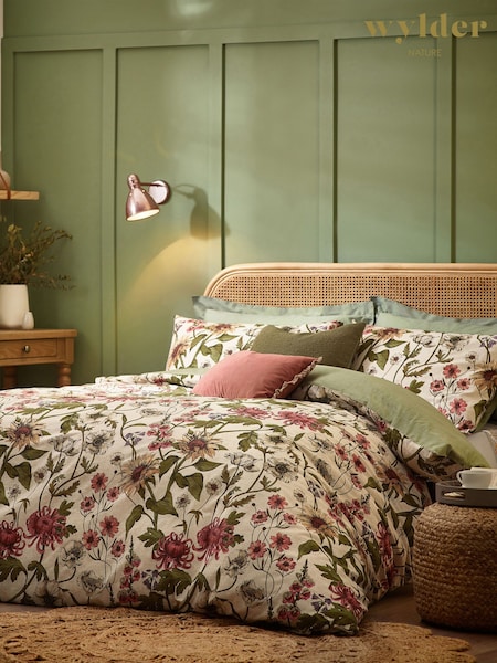 Wylder Multi Wallflower Cotton Rich Reversible Duvet Cover Set (N39183) | £26 - £46