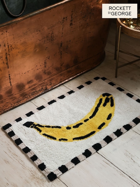Rockett St George Yellow Banana 100% Cotton Bath Mat (N39344) | £24