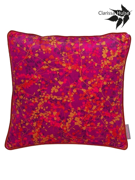 Clarissa Hulse Orange Maidenhead Vine Cushion (N39551) | £50