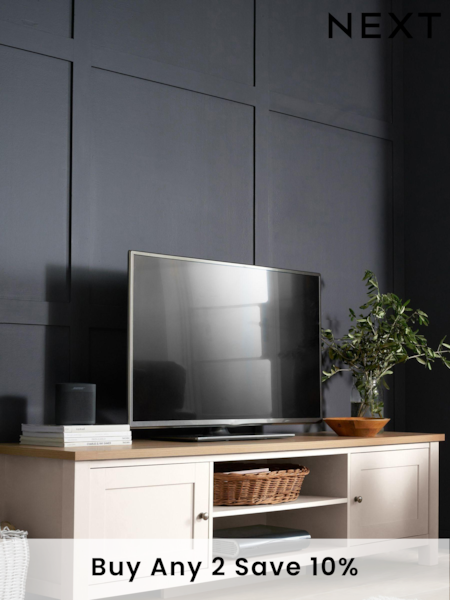 Cream Malvern Oak Effect Up to 80 inch TV Unit (N39671) | £375