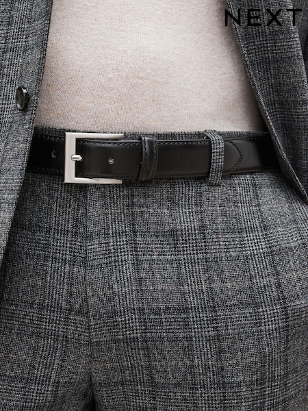 Black Faux Leather Belt (N39713) | £10