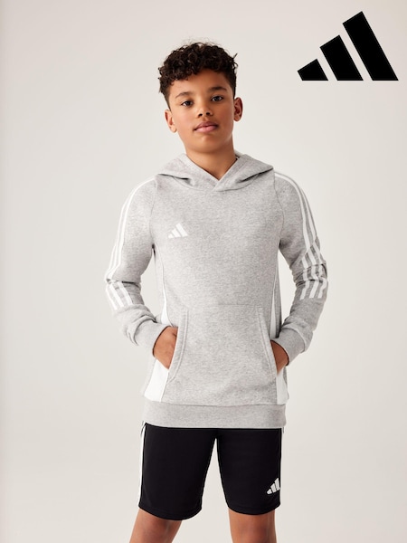 adidas Grey Tiro 24 Sweat Hoodie (N39785) | £35