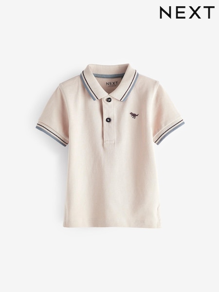 Putty Natural 100% Cotton Short Sleeve Polo Shirt (3mths-7yrs) (N40079) | £5 - £7