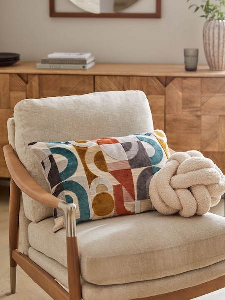 Teal Blue Hurley Cut Velvet Cushion (N40506) | £26